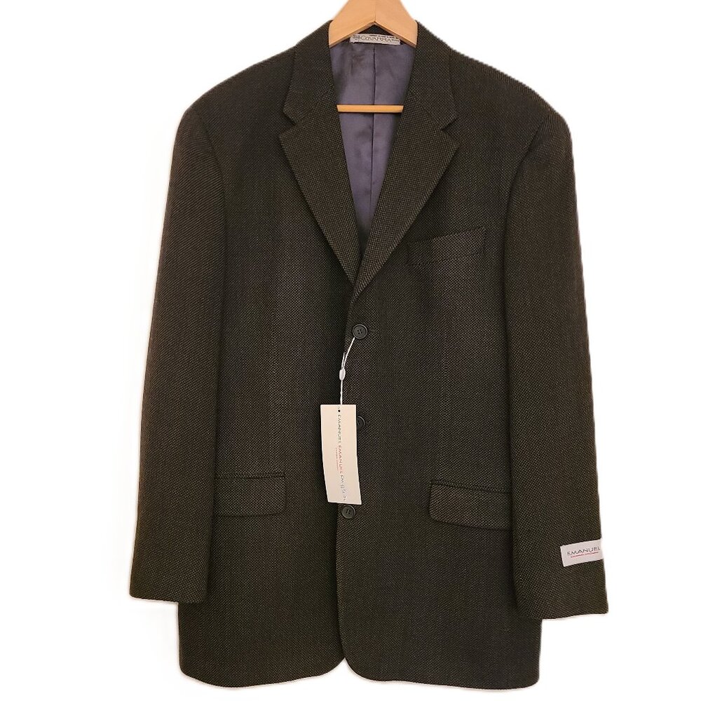 Emanuel Ungaro Wool  Three Button Tweed Sport Coat /Jacket - 40R -NEW